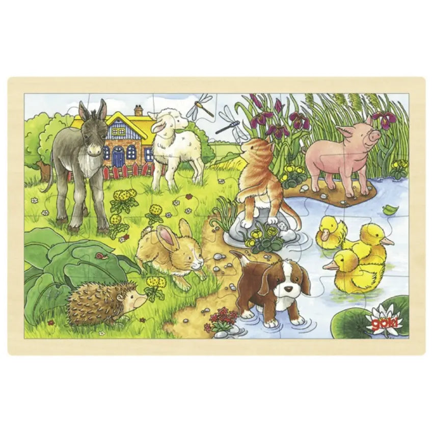 Houten Puzzel Babydieren