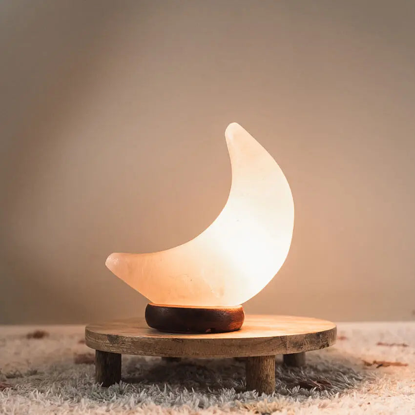 Himalaya zoutlamp maan wit