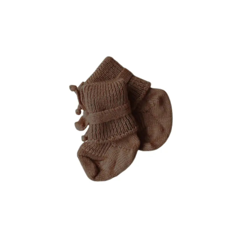Striksokjes baby Kamelenhaar bruin (Exclusief)