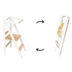 Houten opvouwbare leertoren - wit