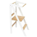 Houten opvouwbare leertoren - wit