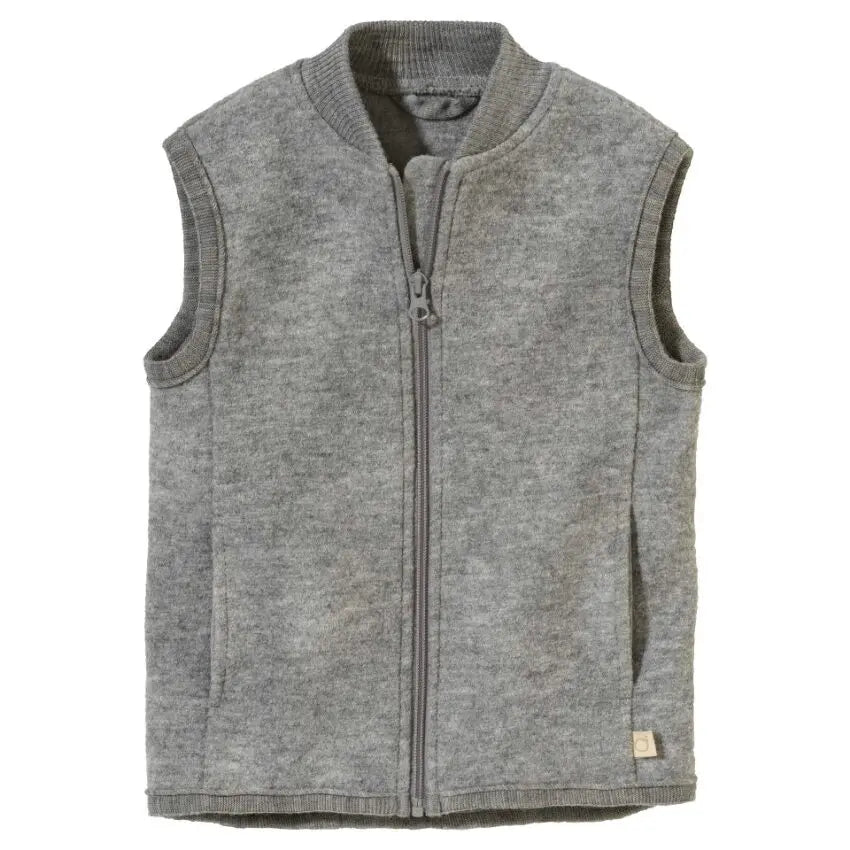Bodywarmer kind gekookte wol - Grijs
