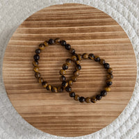 Tijgeroog kogelarmband 6mm kind