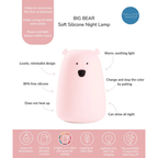 Grote beer lamp Roze Oplaadbaar USB-C
