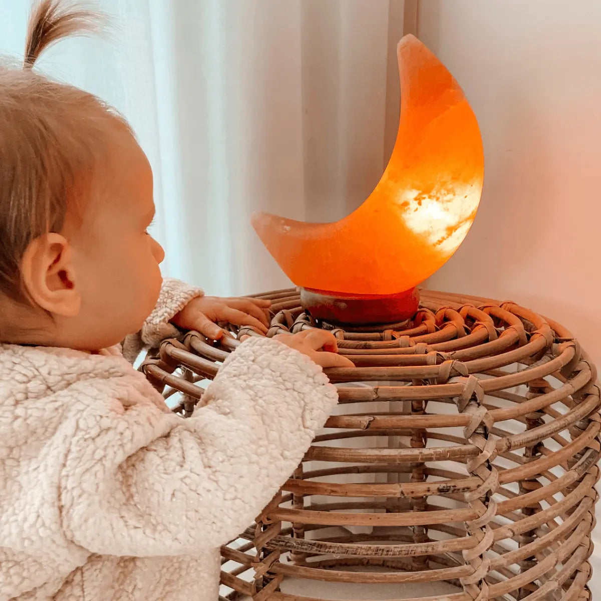 Himalaya zoutlamp maan rood Baby Natura