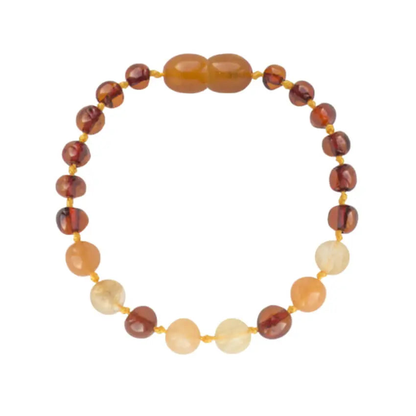 Barnsteen armband dames quartz, aventurijn