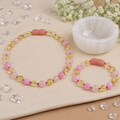 Barnsteen baby/peuter lemon rosequarts pink jade Combi-deal