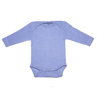Romper wol zijde katoen baby blauw lange mouw
