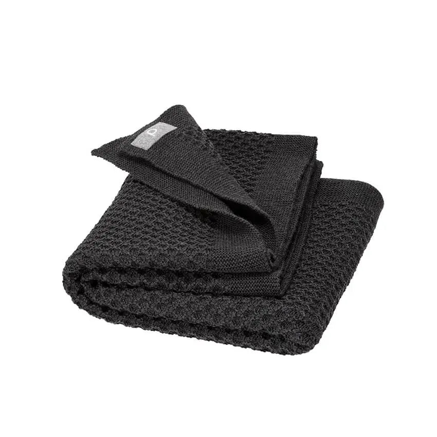 Baby deken wol Honeycomb antraciet