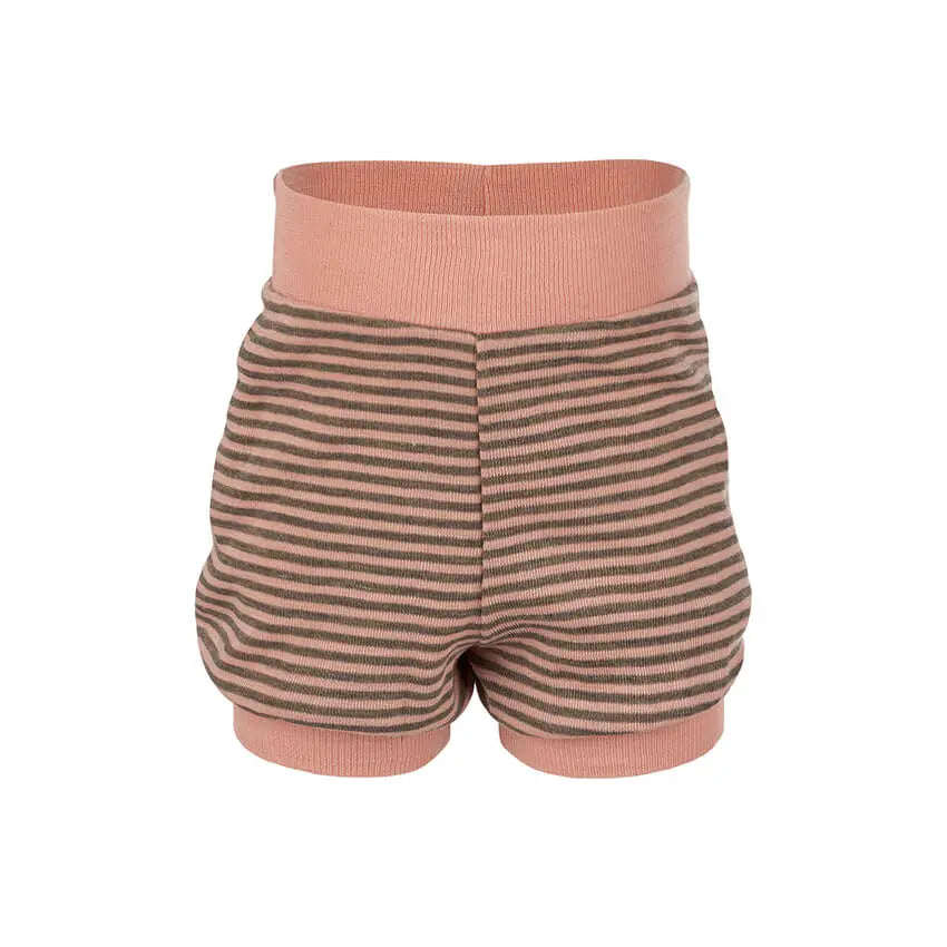 Korte broek wol/zijde zalm walnoot