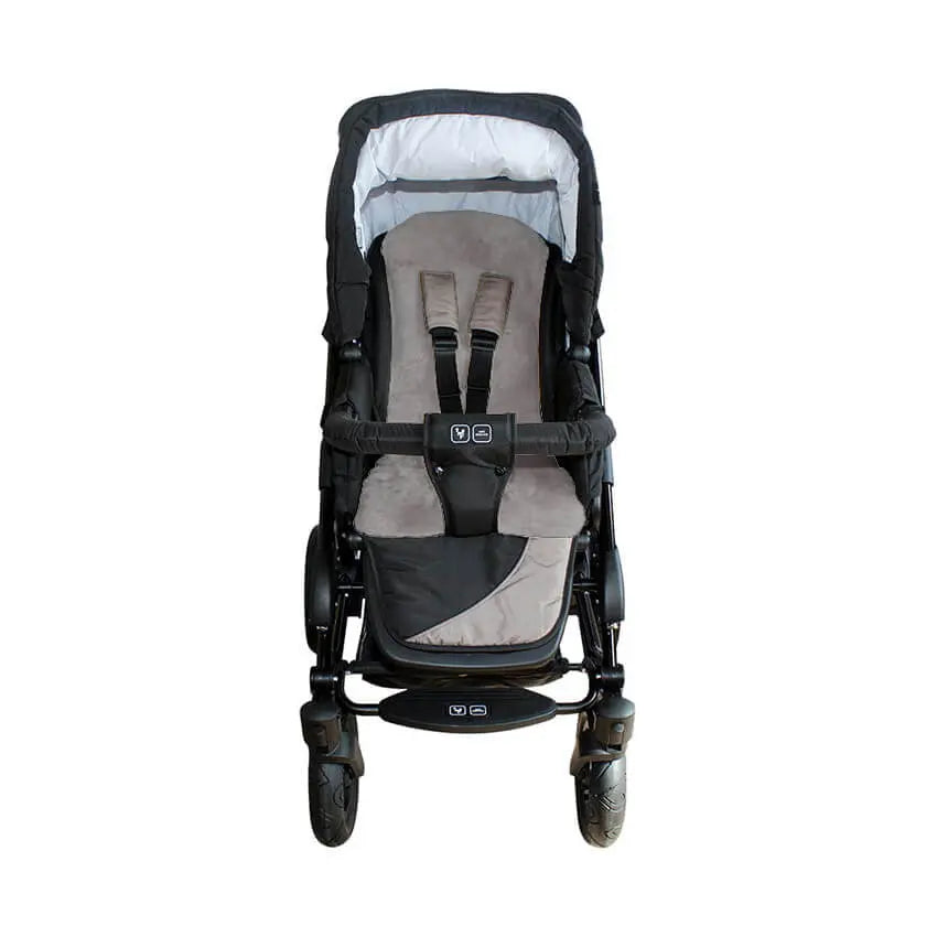 Lamsvacht buggy / autostoel grijs