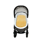 Lamsvacht kinderwagen goud