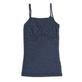 Dameshemd wol/zijde spaghetti bandjes - blauw