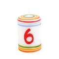 Verjaardagskaars cijfer 6
