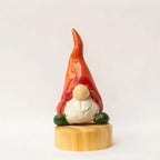 Kabouter Tomte oranje steker