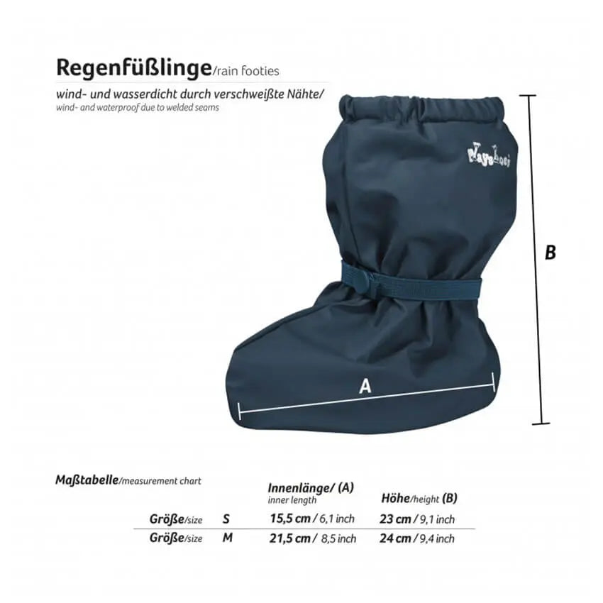 Regenoverschoen met fleecevoering blauw