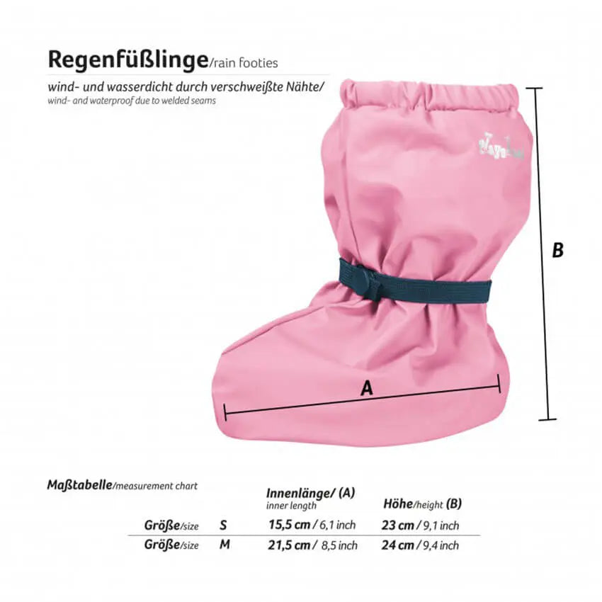 Regenoverschoen met fleecevoering roze