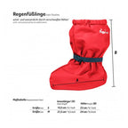 Regenoverschoen met fleecevoering rood