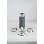 RVS rietjesfles 325ml grijs